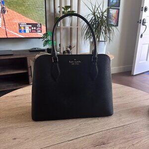 NWT Kate Spade Darcy Top Handle Satchel Refined Grain Leather-Parchment